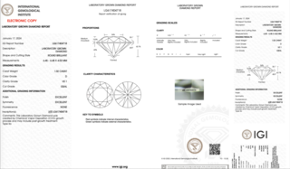 Diamant- 1.02 karaat briljant geslepen (IGI gecertificeerd)